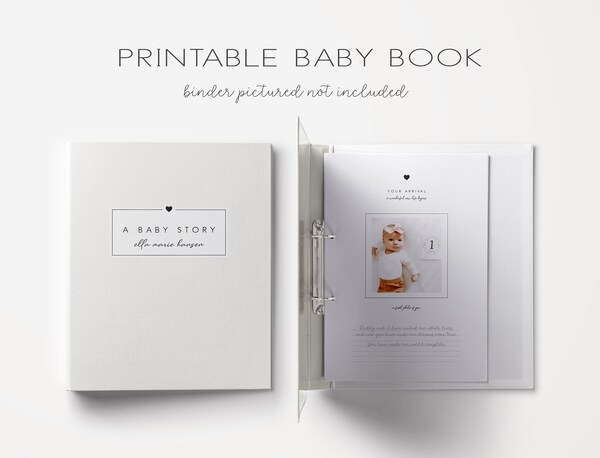 Baby Book Template Printable Baby Memory Book Print Baby - Etsy Denmark