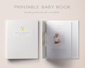 Libro para bebés - Páginas de libros para bebés imprimibles - Libro de memoria para bebés - Libro para bebés primer año - Libro de hitos para bebés - DESCARGA INSTANTE