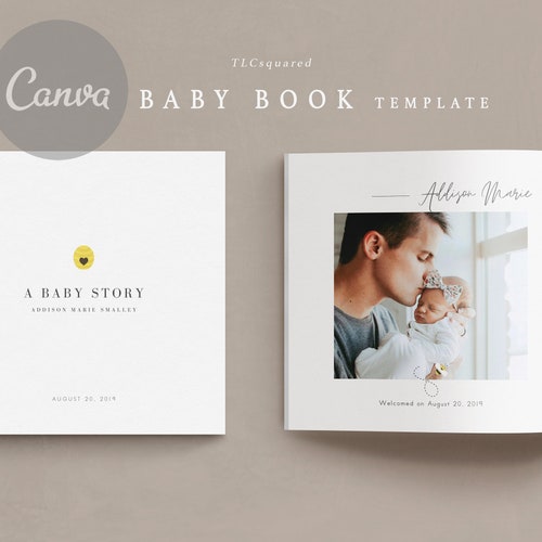Baby Memory Book Canva Template First Year Baby Book Etsy