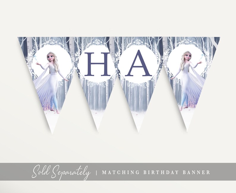 Frozen 2 Poster Modern Frozen Sign Frozen Birthday Sign Etsy