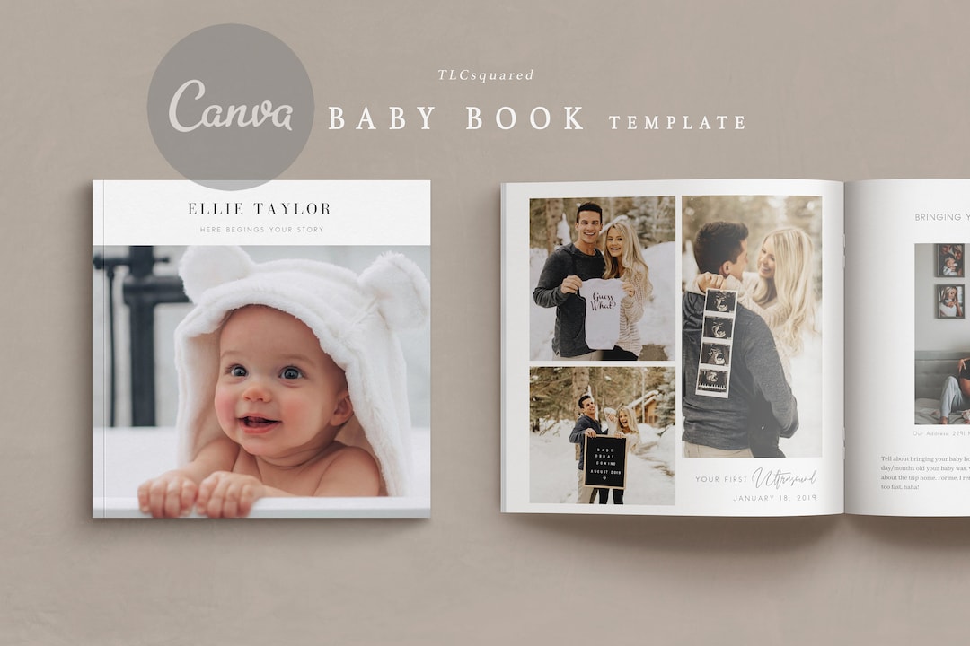 Baby Book Template | Ebook Template | Canva Template | Modern Baby Book ...