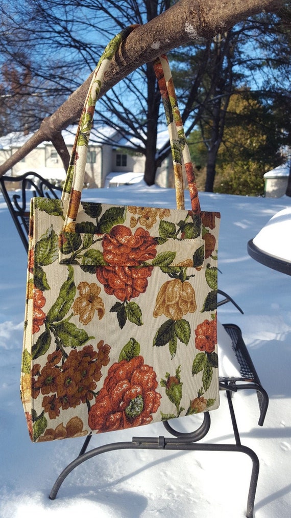Autumn Floral Vintage Handbag - image 7