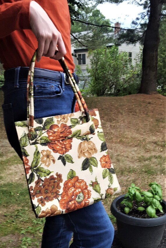 Autumn Floral Vintage Handbag - image 9