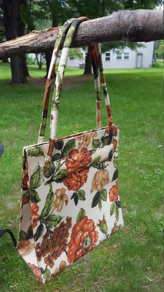 Autumn Floral Vintage Handbag - image 6