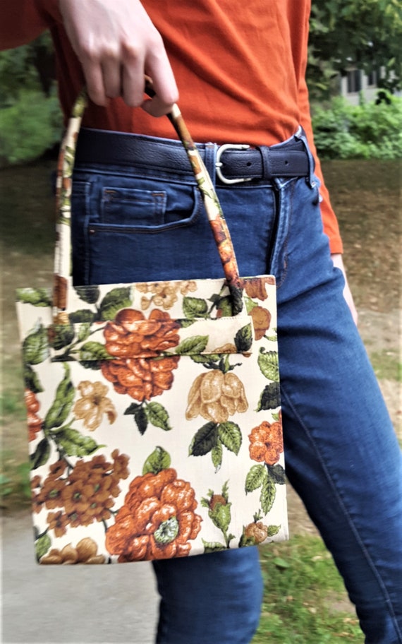 Autumn Floral Vintage Handbag - image 1