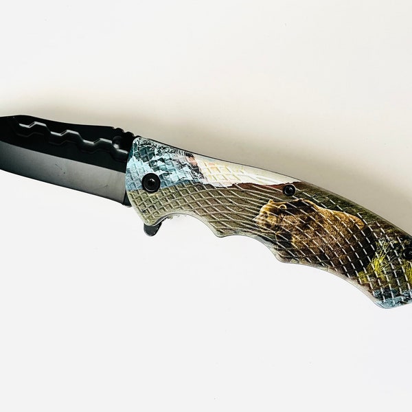 Collectible Deer Pocket Knife Stainless Steel Blade