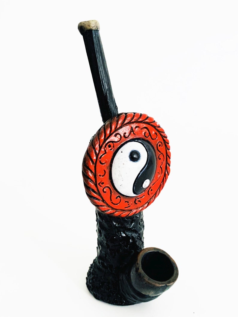 Yin Yang Sun Tobacco Smoking Pipes Large Pipe Handmade Etsy