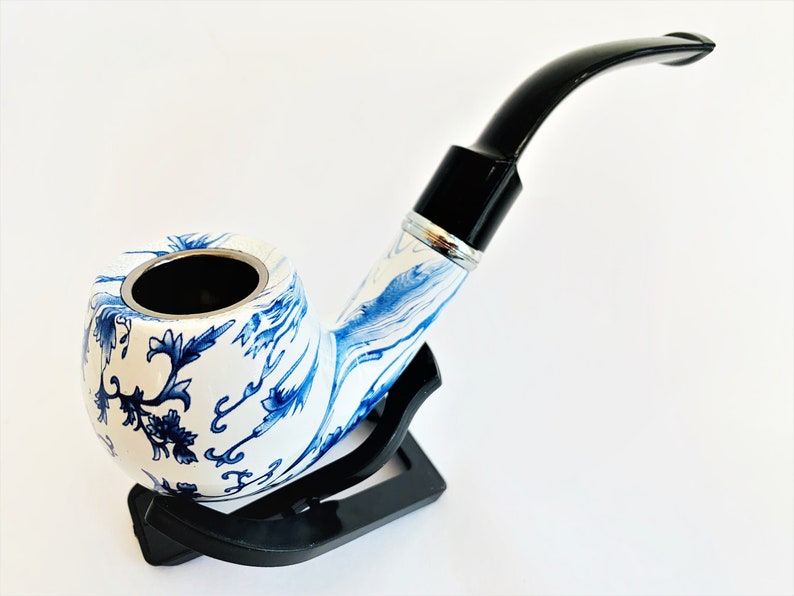 High Quality Tobacco Pipe With Botanical Design Head Etsy