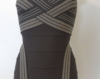 Herve Leger Couture Bondage Kleid Vtg Etsy
