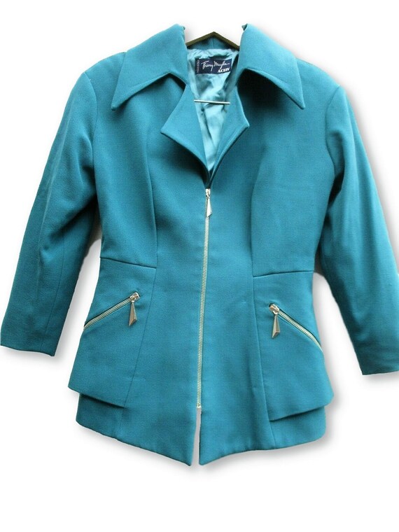 Vintage Thierry Mugler Blazer turquoise