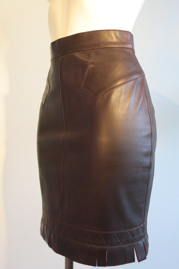 Azzedine Alaia vintage leather skirt
