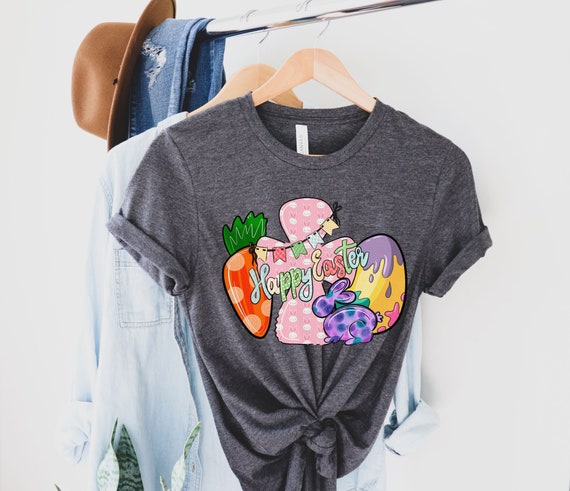 Happy Easter Shirt, Easter Day Shirt, Easter Shirt for Woman, Bunny Shirt, Easter Bunny, Easter Egg, Cute Easter Shirts for Women