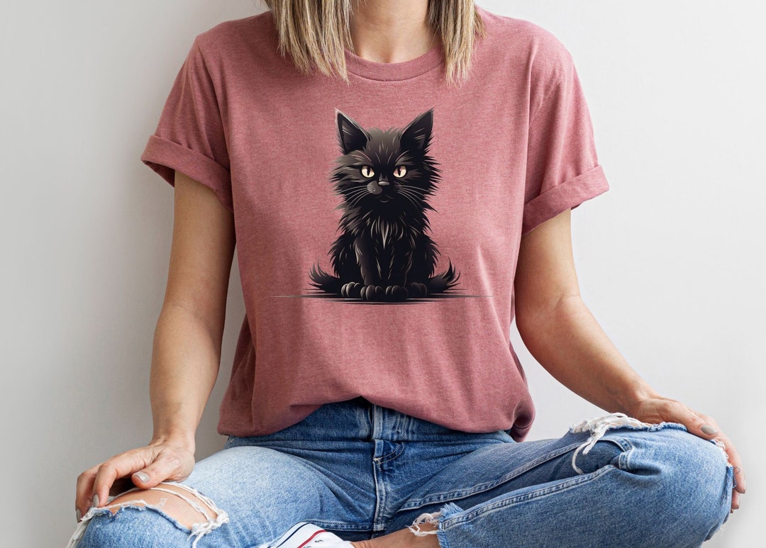 Black Cat Halloween Shirt, Angry Scary Cat Shirt, Funny Black Cat Shirt
