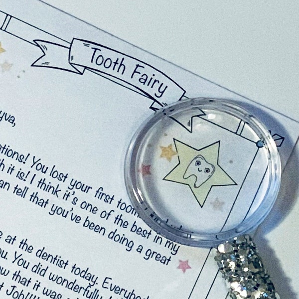 A Magical Letter From The Tooth Fairy - Kids Tooth Chart - Lost My First Tooth Certificate - Printable