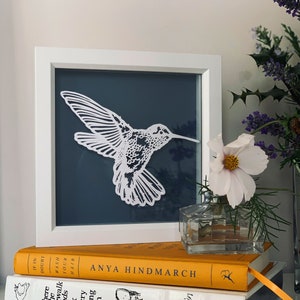 The Hummingbird Framed Paper Cut