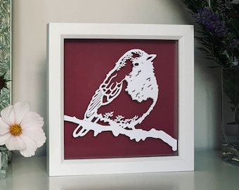 The Robin Framed Paper Cut