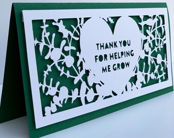 Mother's Day Card | Personalised Card | Eucalyptus Papercut Greeting Card | Handmade Mum Card | Unique Cards