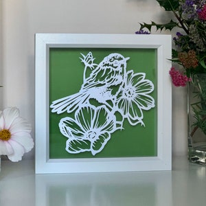 Le sparrow framed Paper Cut image 1