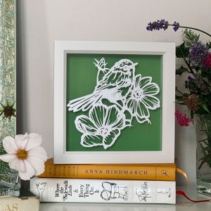 Le sparrow framed Paper Cut image 2