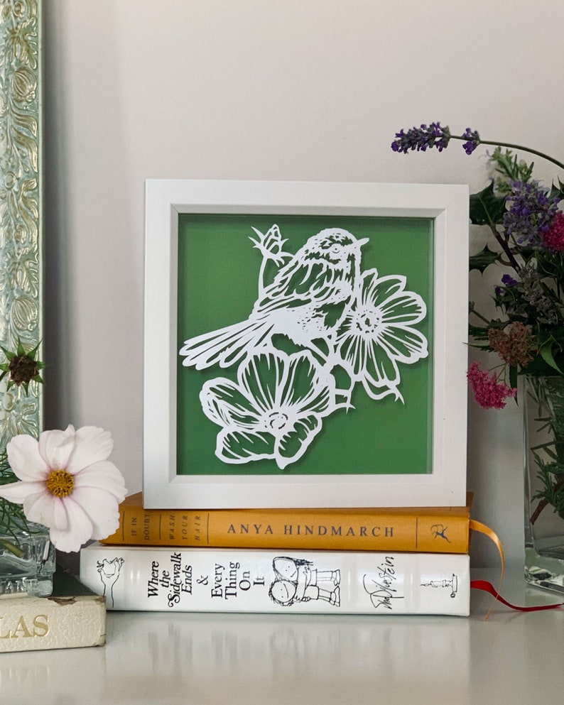 Le sparrow framed Paper Cut image 2