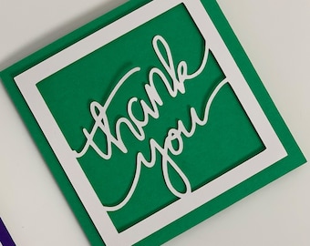 Thank You Paper Cut Card | Greeting Card