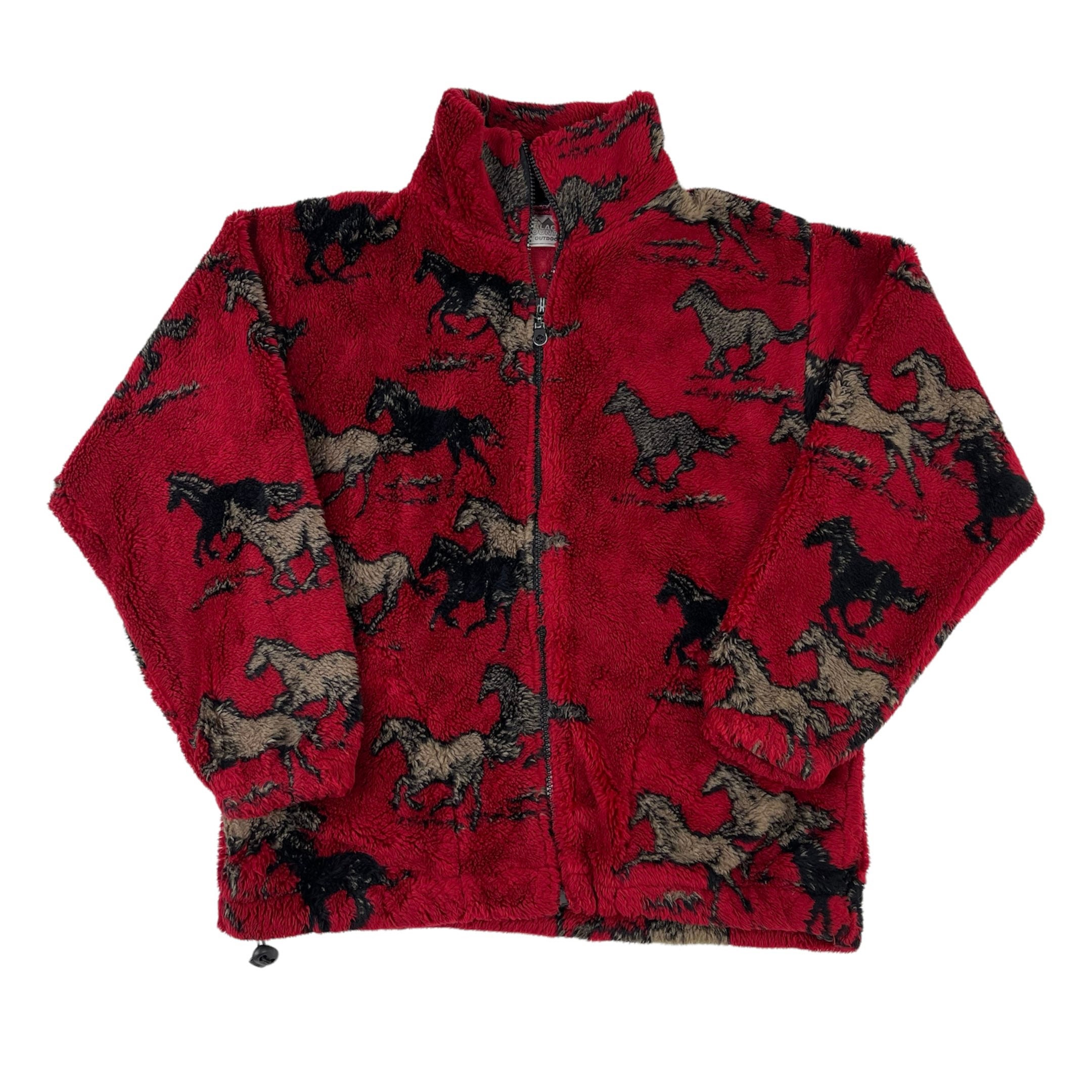 Red and black fleece jacket deals