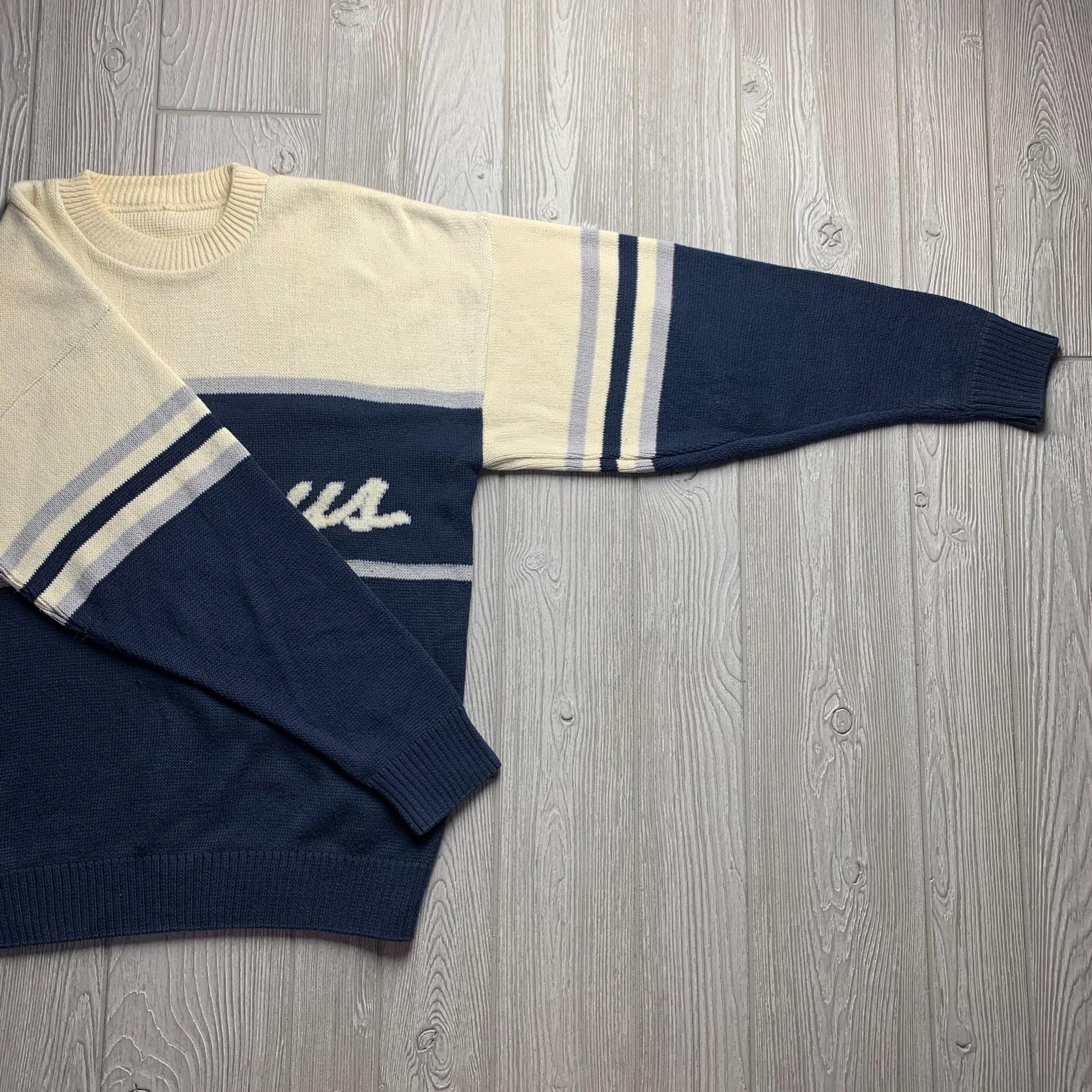 Vintage Dallas Cowboys Sweater Knit Crewneck Pullover Adult Etsy