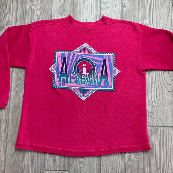 Vintage University of Alabama Pink Sweatshirt Cre… - image 3