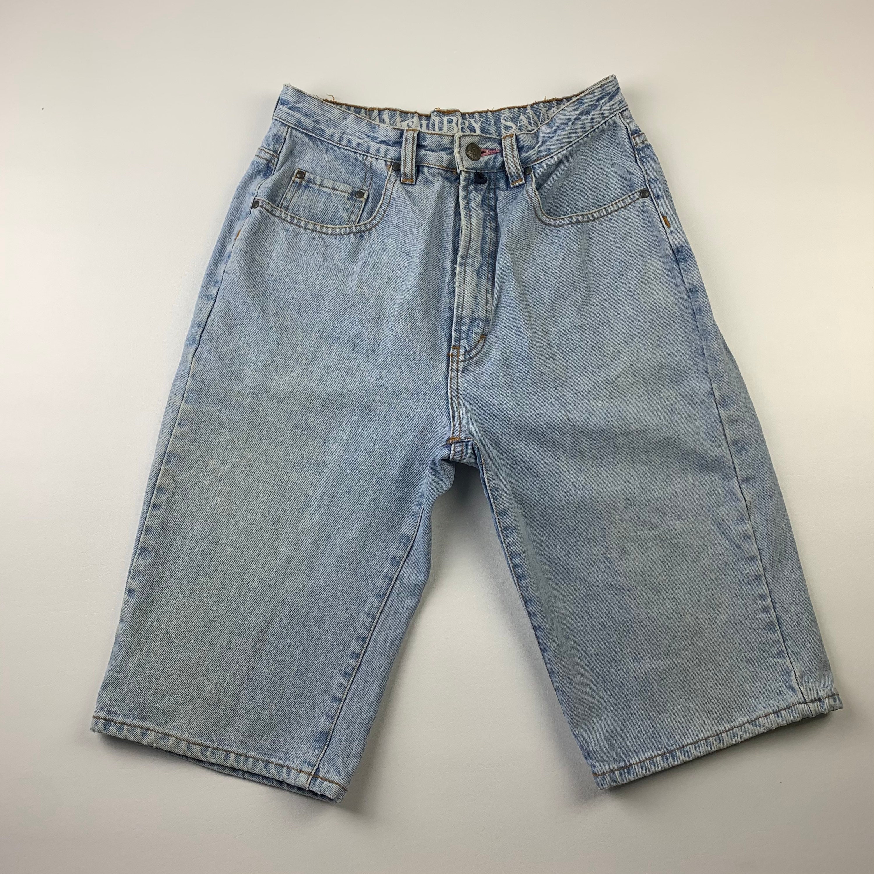 Vintage 90s MOM Jean Shorts Light Wash 