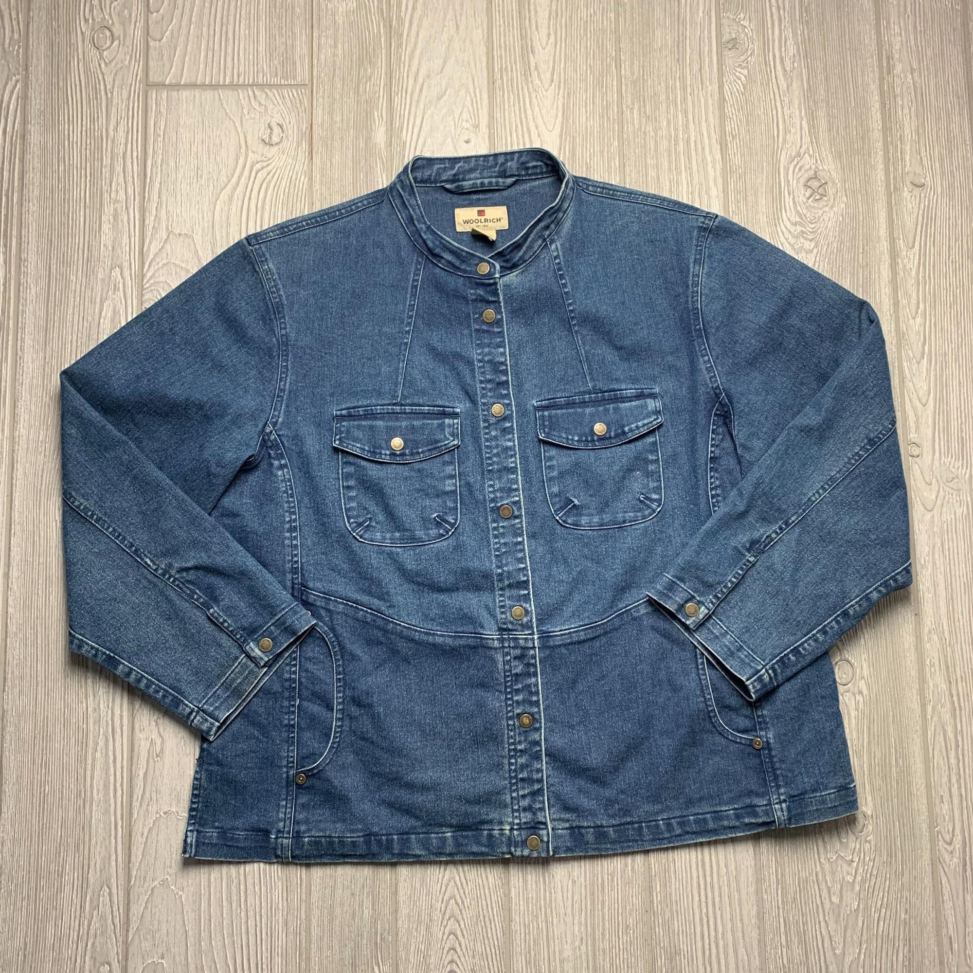 Woolrich Blue Jean Jacket With Stretch 