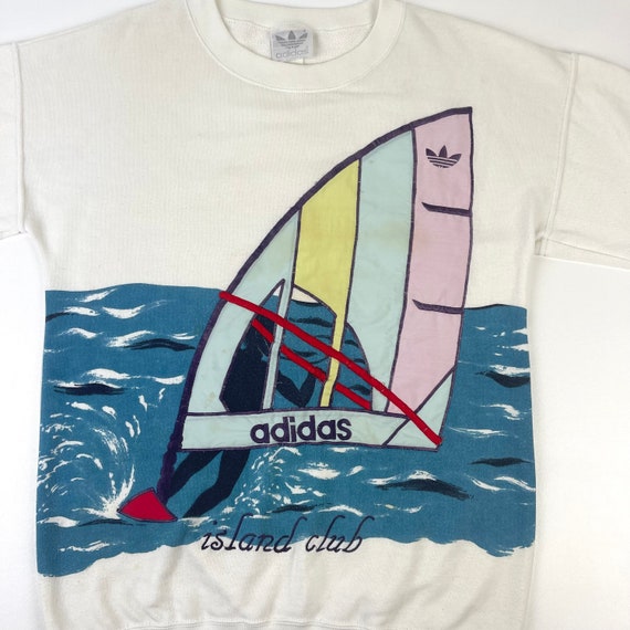 Vintage 80s Adidas Island Crewneck Sweatshirt Long Sleeve - Etsy