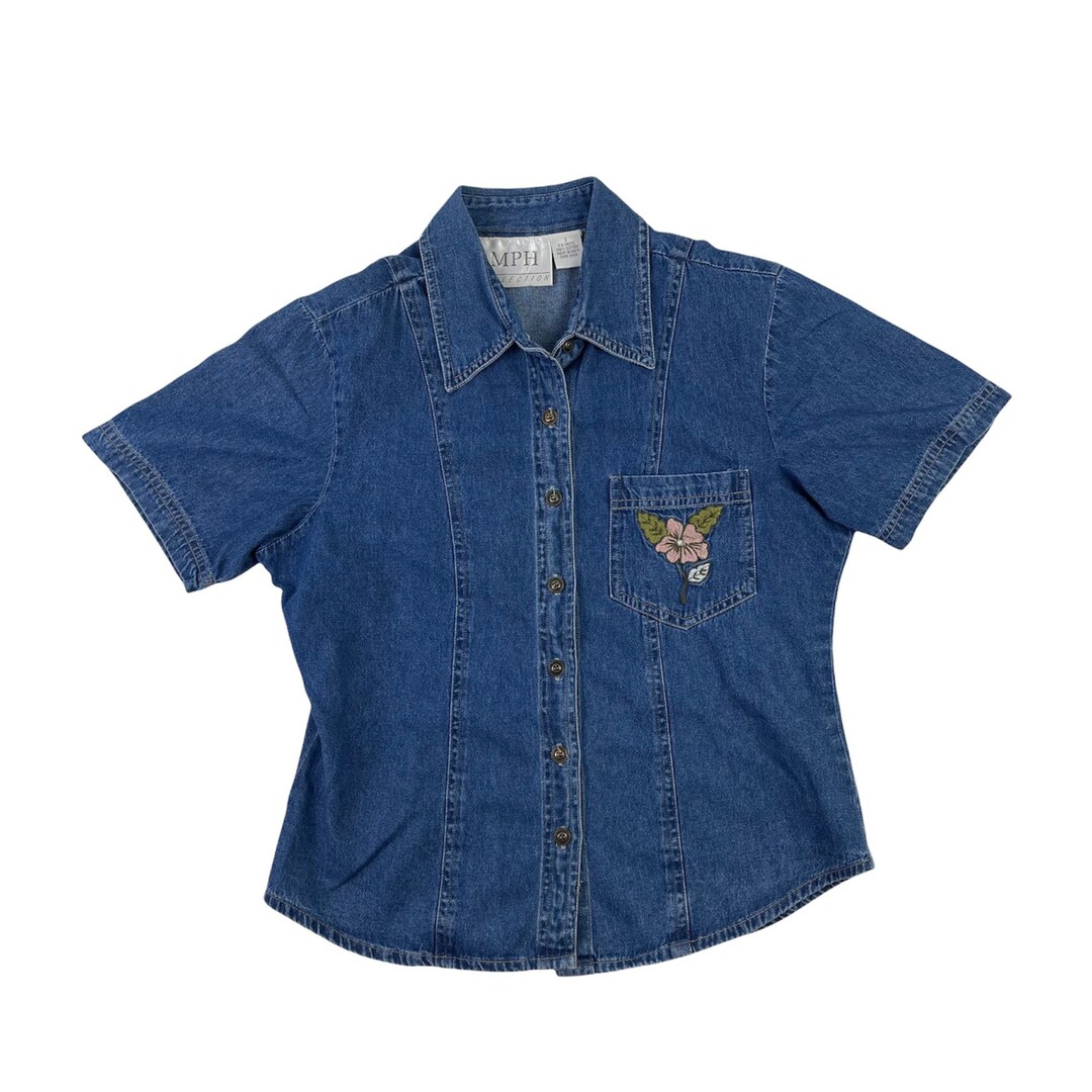 Jersey Cotton Button Up Shirt Blue