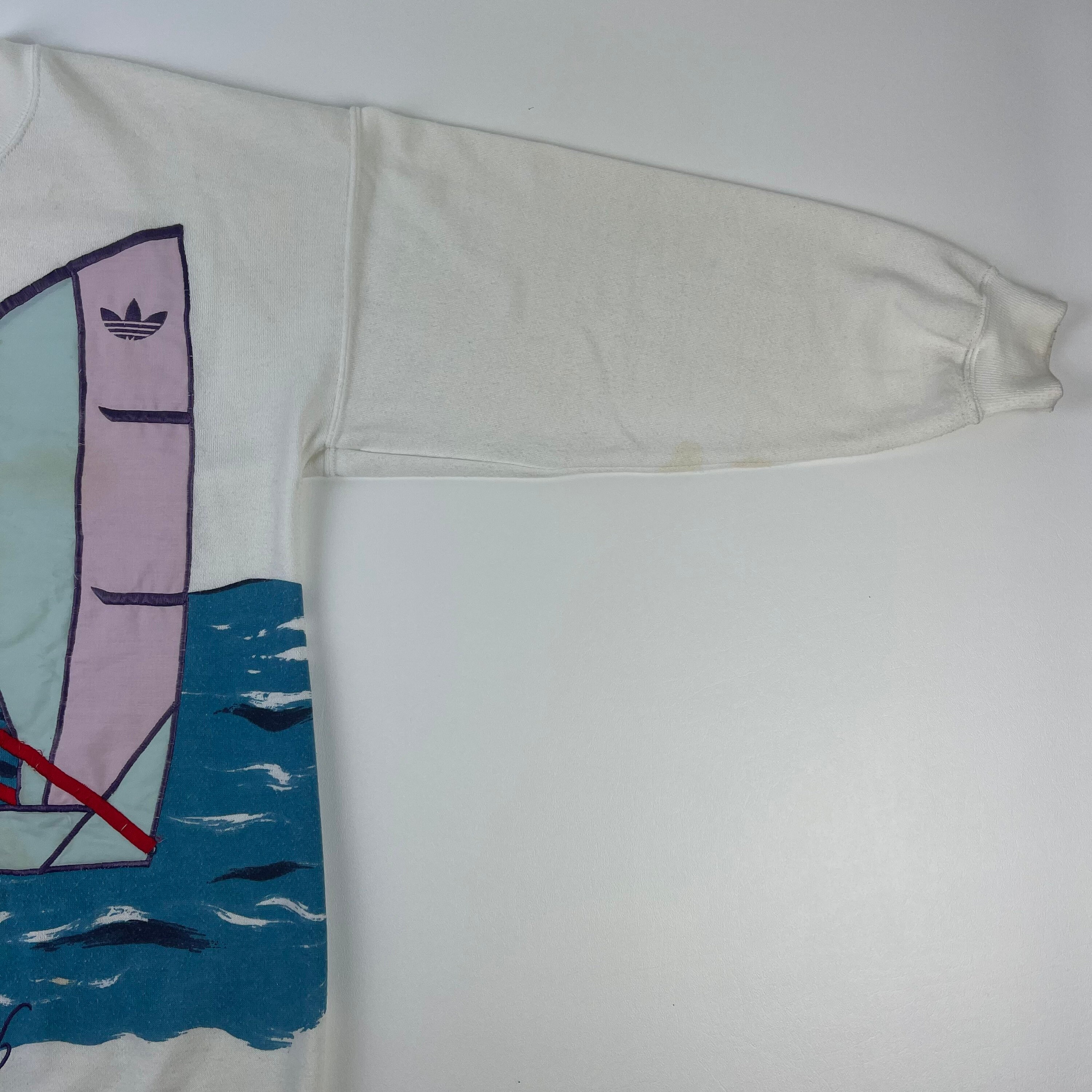 Vintage 80s Adidas Island Club Crewneck Sweatshirt Long Sleeve Beach ...