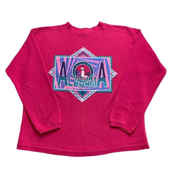 Vintage University of Alabama Pink Sweatshirt Cre… - image 1