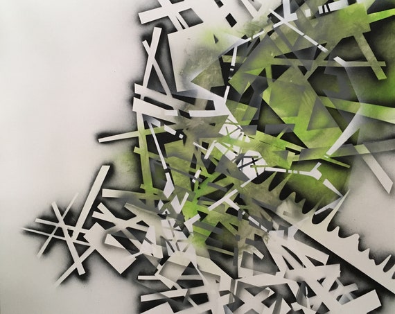 Chaotic Geometry Series, Acrylic Painting, Abstarct Art, Modern Art