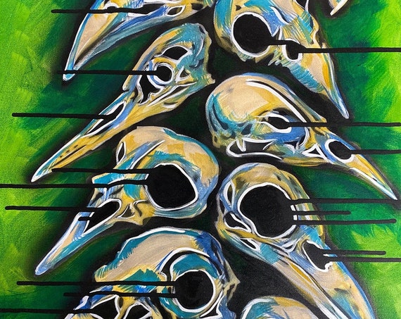 Abstract Bird Skull Series #1 , Pop Art , Modern Art , Contemporary Art