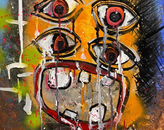 Abstract Portrait Series #3 , Pop Art , Modern Art , Contemporary Art , Figurative Portrait , Gallery Canvas