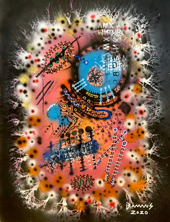 TITLE: INTELLIGENT DESIGN 2020 , Art , Modern Art , Contemporary Art , Abstract Art , MIxed Media