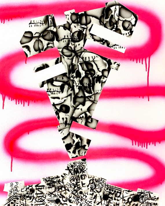 TITLE: to be or not to be...2020 , Art , Modern Art , Contemporary Art , Abstract Art , MIxed Media , Surreal Portrait