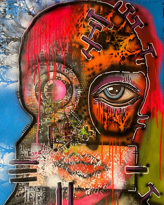 TITLE: Dumbstruck... Art , Fine Art , Modern Art , Contemporary Art , Abstract Art , MIxed Media , Surrealism