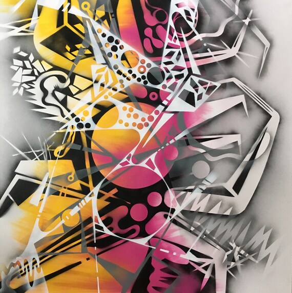 Chaotic Geometry Series, Abstract Painting, Modern Art, Original Art