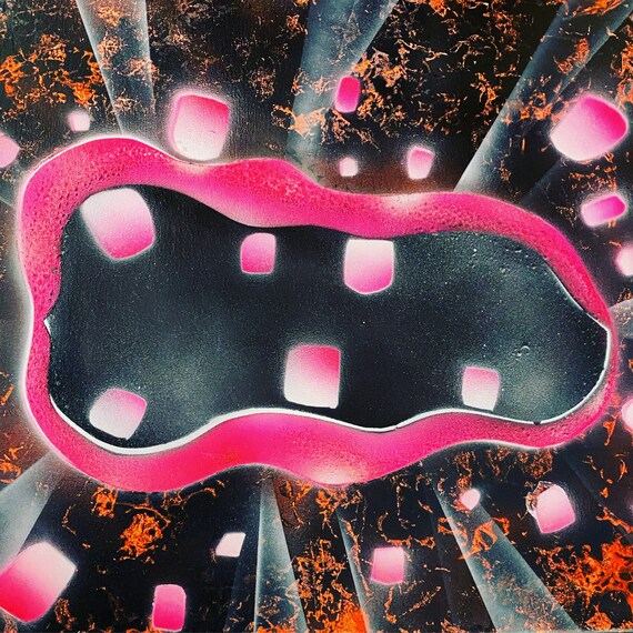 Teeth were flyin' everywhere..., Abstract Art , Pop Art , Modern Art , Contemporary Art , Figurative Portrait , Canvas