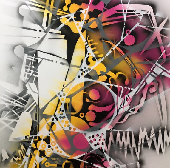 Chaotic Geometry Series, Abstract Painting, Modern Art, Original Art