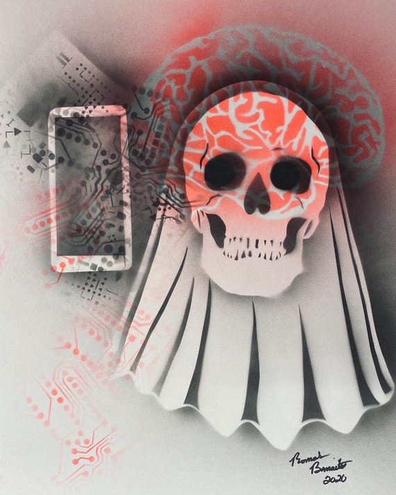 TITLE: ghost book 2020 , Abstract Art , Pop Art , Modern Art , Surrealism , Contemporary Art , Figurative Portrait