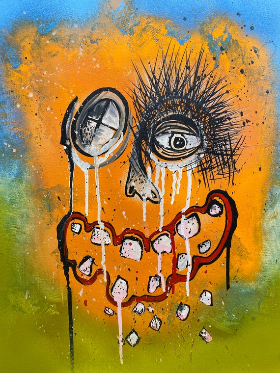 Abstract Portrait Series #5, Pop Art , Modern Art , Contemporary Art , Figurative Portrait , Gallery Canvas