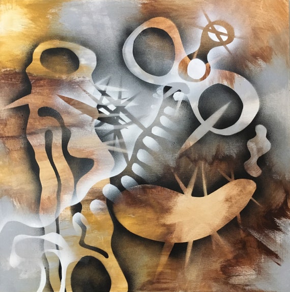 Abstract Artifact Series, Modern Art, Contemporary Art, Acrtlic Painting, Abstract Art, Fine Art