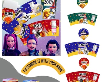 K-Pop Cup Noodle Labels | Rumi, Mira & Zoey | Editable Canva Template | Digital Download