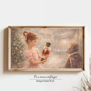 FRAME TV Art Casse-Noisette Ballet | Cadre de Noël pour télévision | Télévision de vacances de style vintage