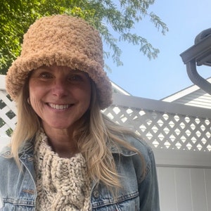 Aubrie&#39;s Hat - Sherpa bucket hat  crochet pattern