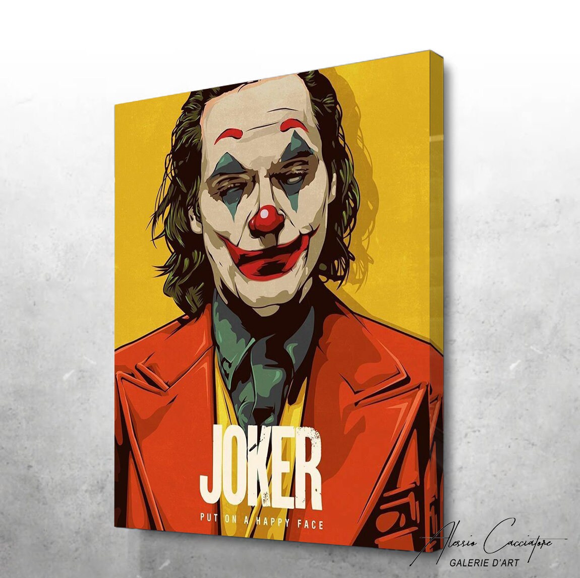 Joker POP ART PRINT framed by Alessio CacciatoreJoaquin | Etsy